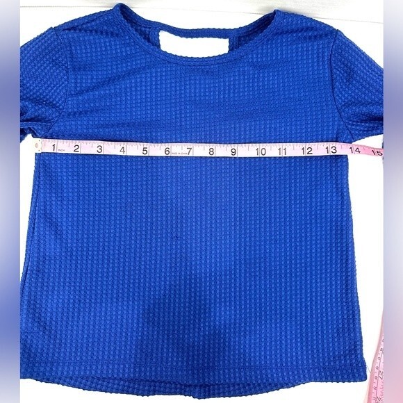 Xersion Girls Blue Athletic Long Sleeve Shirt with thumb holes Sz XS 6/6X - Picture 7 of 10